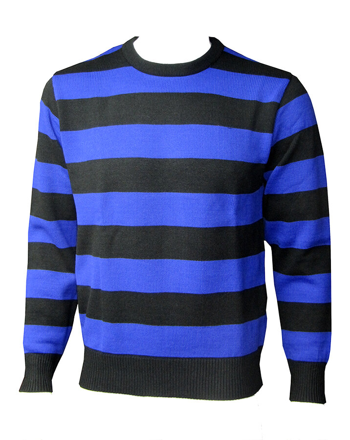 JERSEY DE RAYAS AZULES Y NEGRAS